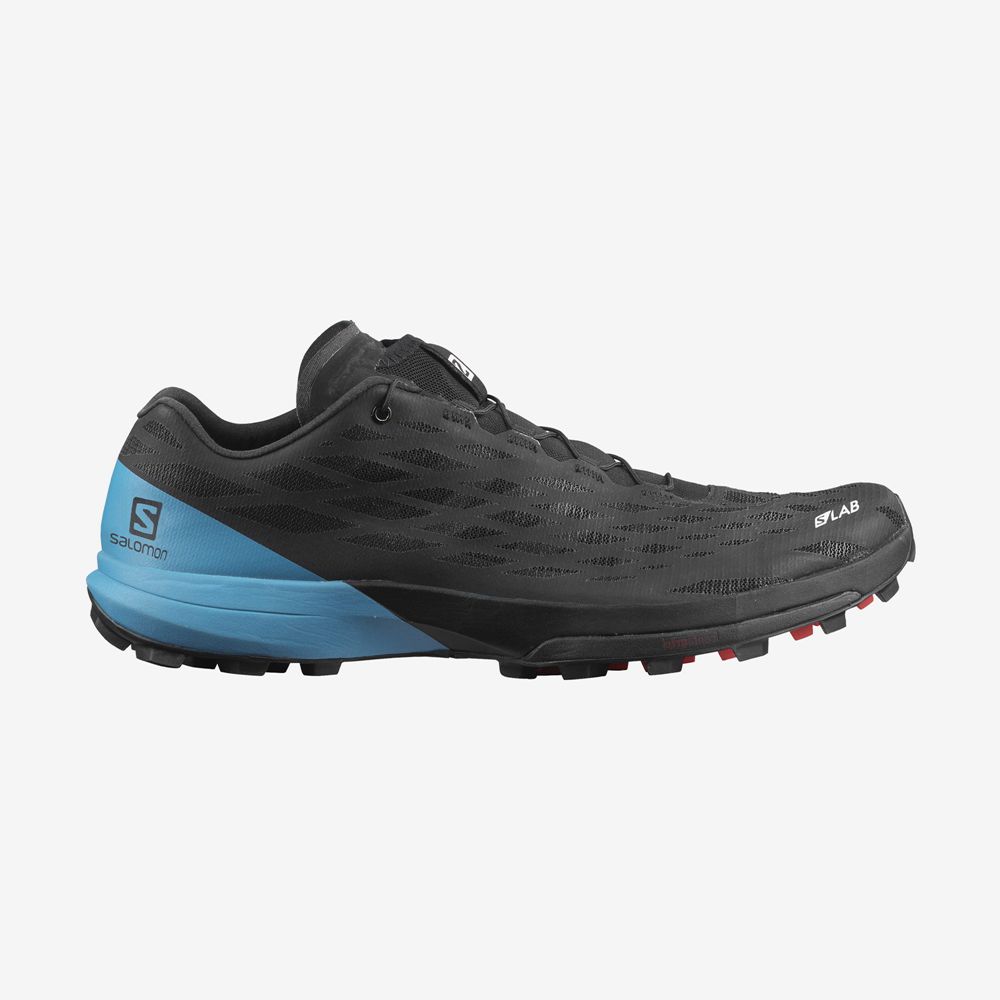 Salomon Singapore Mens Trail Running Shoes - S/LAB XA AMPHIB 2 Black/Blue | 71240-VEJS